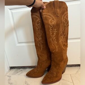 Women Western Knee High Boots